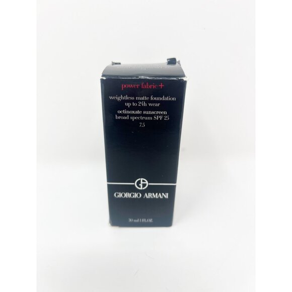 NIB Georgio Armani Power Fabric + Weightless  Matte Foundation #7.5 $70 - Picture 2 of 7